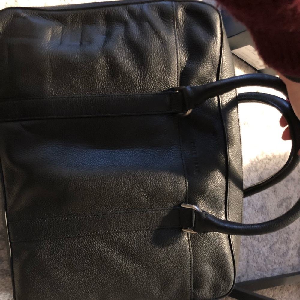 Cole haan Mens attaché leather black bag - Picture 2 of 6
